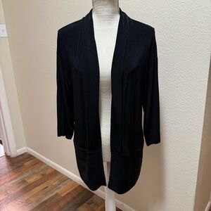 Affinity For Knits 3/4 Sleeve Open Front Cardigan Jacket Size Medium